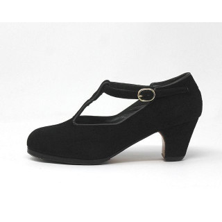 Sandalia 36 AA Suede Black Clásico 5 Covered 1321