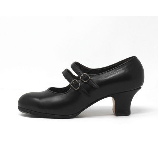 Manuela 36,5 AA Leather Black Carrete 5 Covered 1716