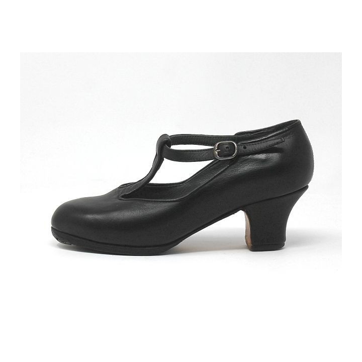 Sandalia 38,5 AA Leather Black Carrete 5 Covered 4750