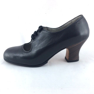 Carmen 37 AA/A Leather Black Carrete 6 Exposed (Street Shoes) 3243