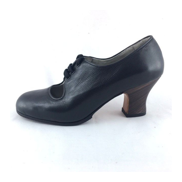 Carmen 37 AA/A Leather Black Carrete 6 Exposed (Street Shoes) 3243