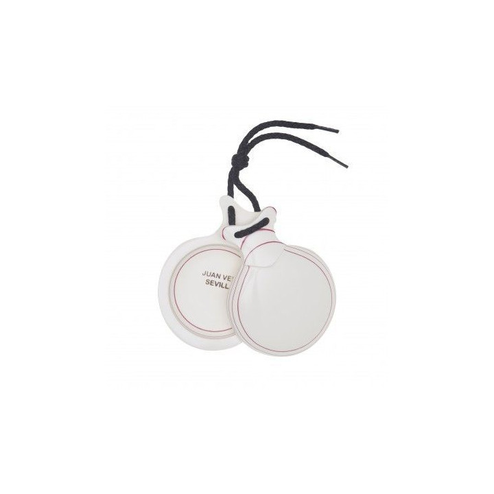 Del Sur Castanets: Capricho BLANCO. VETEADO ROJO. Nº7