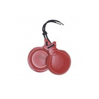 Del Sur Castanets: Capricho Red. Pinstripe White. Nº5