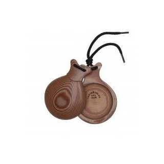 Del Sur Castanets: Cloth Caramel. Pinstripe White. Nº5