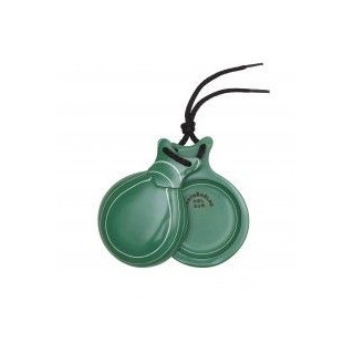 Del Sur Castanets: VIDRIO VERDE VETEADA BLANCA Nº5. Rf.1153521