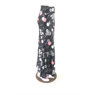QToma: Skirt Básica - 3 Godet - Print Black - XS