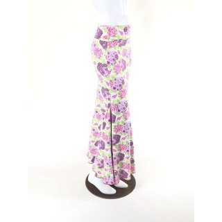 QToma: Skirt Básica - 3 Godet - Print Purple/Pink - XS