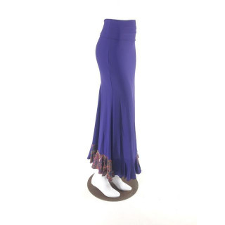 QToma: Skirt Básica - 1 Volante - Print Blue XS