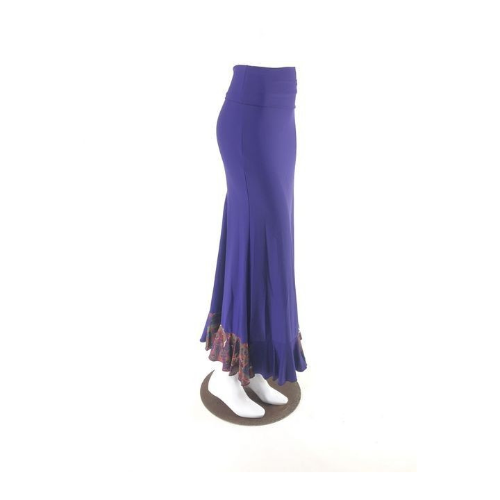QToma: Skirt Básica - 1 Volante - Print Blue XS