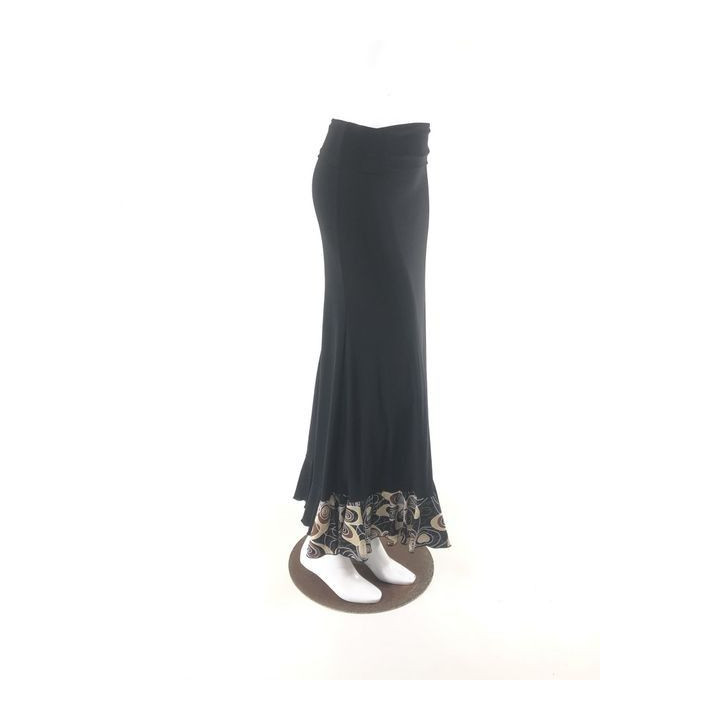 QToma: Skirt Básica - 1 Volante - Print Black XS
