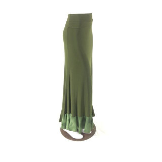 QToma: Skirt Básica - 1 Volante - Print Green S