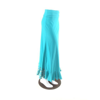 QToma: Skirt Básica - 1 Volante - Print Black M