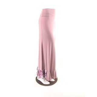 QToma: Skirt Básica - 1 Volante - Print Light Pink L