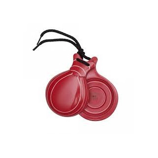 Del Sur Castanets: Vidrio Red. Pinst White. Two Sound  Nº7 REF.1153712