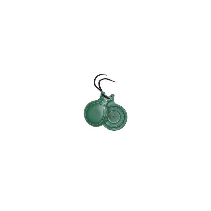Del Sur Castanets: Vidrio Green. Grain White. Double Box Nº7 REF.11537
