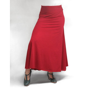 Qtoma: Skirt Básica - 3 Godet Red