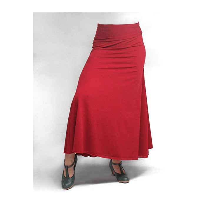 Qtoma: Skirt Básica - 3 Godet Red
