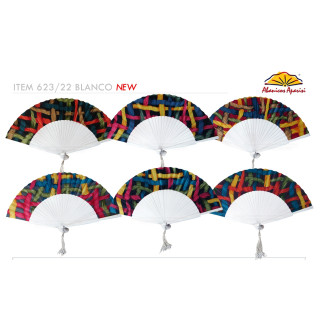 Fan: White Wood Multicolor Design 623/22