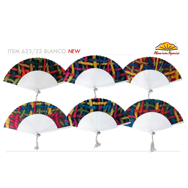 Fan: White Wood Multicolor Design 623/22