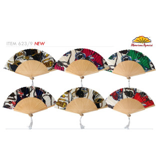 Fan: Natural Wood Multicolor Design 623/9