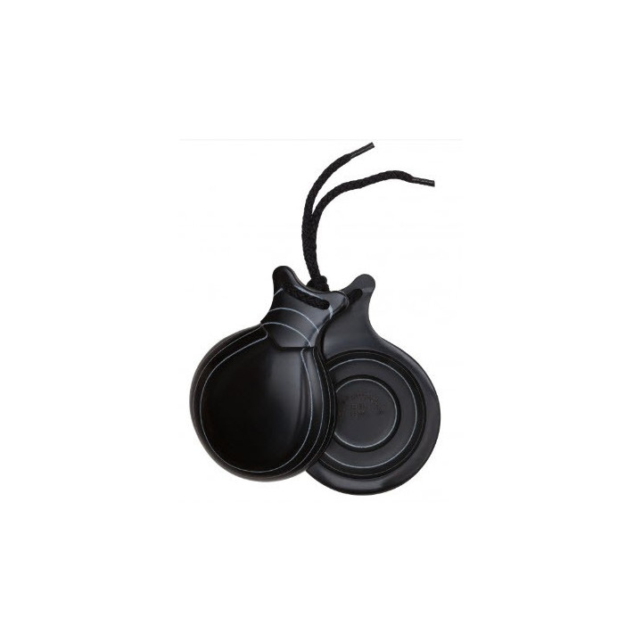 Del Sur Castanets: FIBRA NEGRA VETEADA BLANCA, DOBLE CAJA, Nº7 REF.114