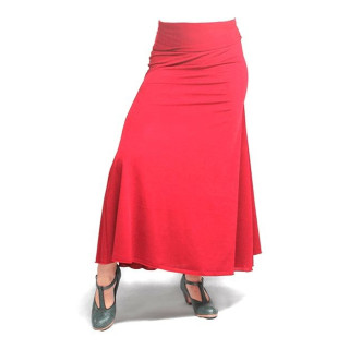 Marina Solid Skirt 3 Godet - Size S Light Red