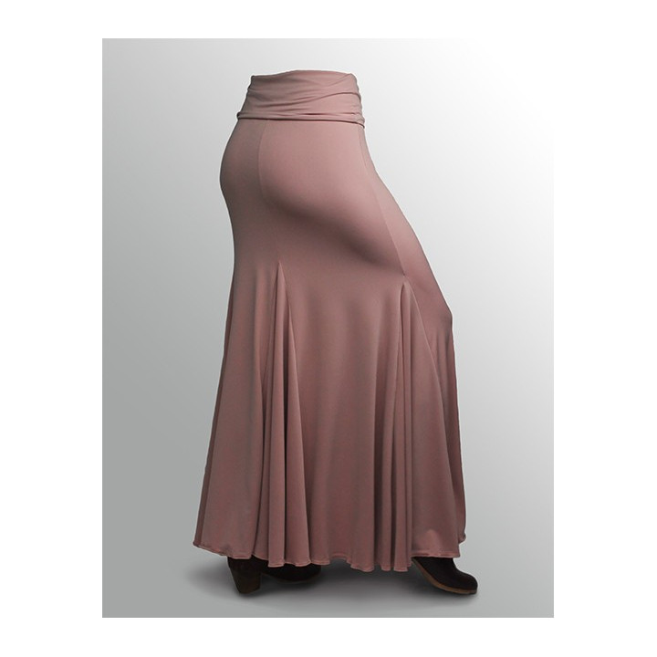Marina Solid Skirt 3 Godet - Size L Light Pink