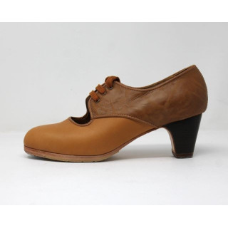 Carmela 36,5 A Leather Camel Clásico 5 Exposed Back Fantasia Labrado