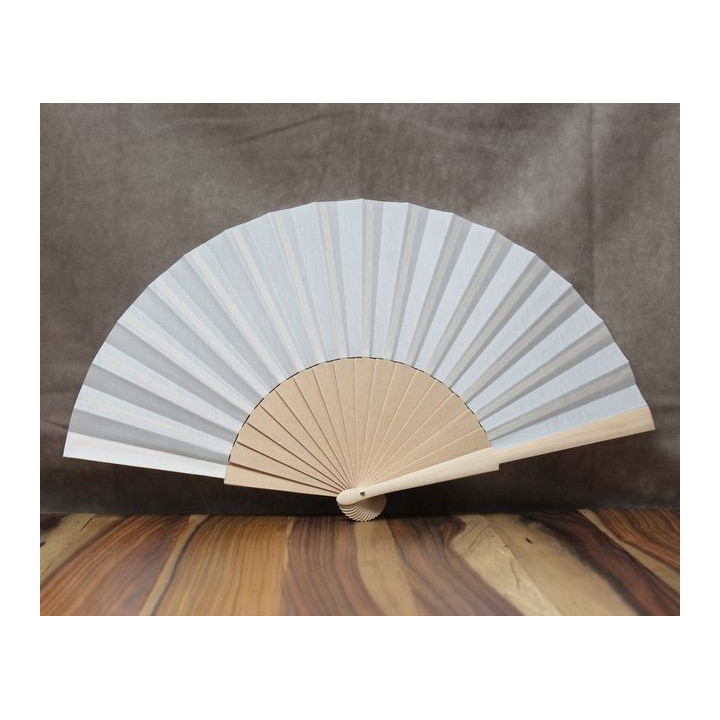 Fan: Natural Wood With Solid Colors - Small (23cm)