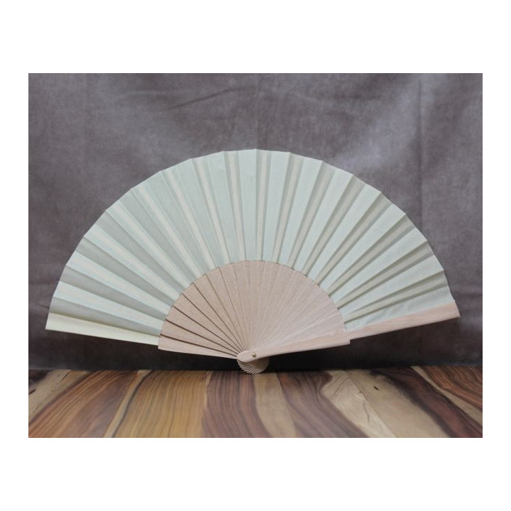 Fan: Natural Wood With Solid Colors - Small (23cm)