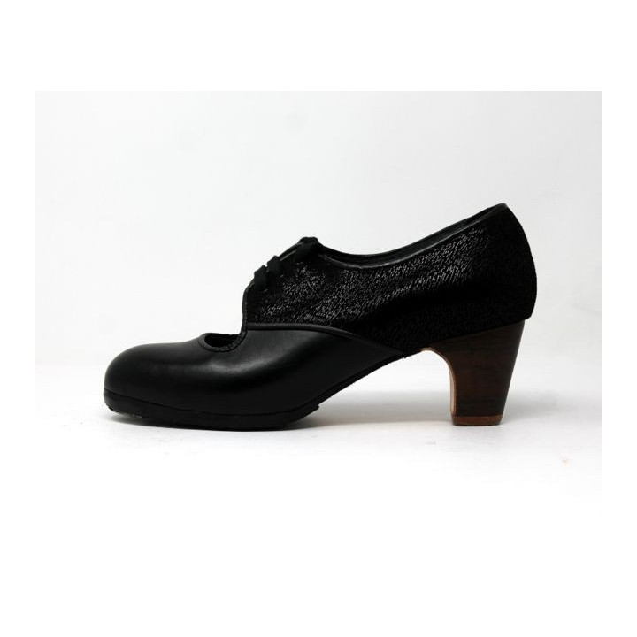Carmela 38 A Leather Black Clásico 5 Exposed Back Fantasía Negro Brill